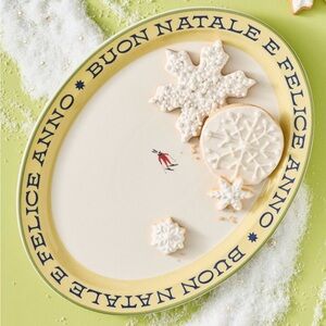 New! NWT Anthropologie Apres Ski Handpainted Stoneware Platter